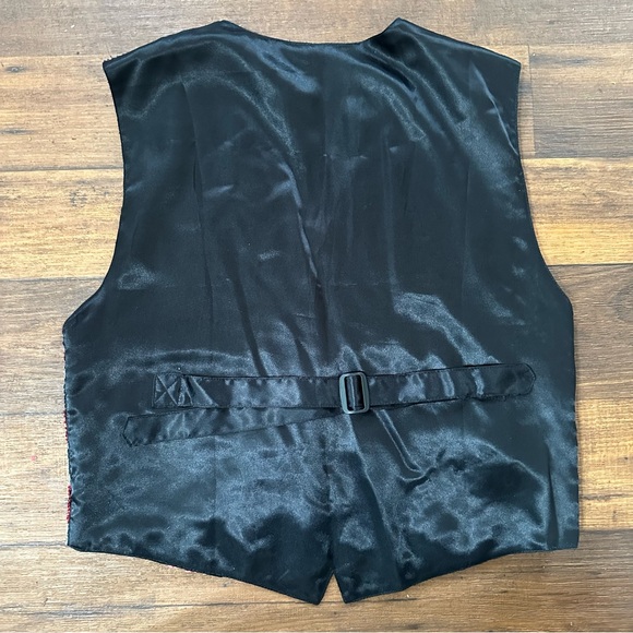 Vtg Bali Chic American Flag Vest Sequins Unisex OS USA Patriot Stars Stripes - Picture 7 of 9